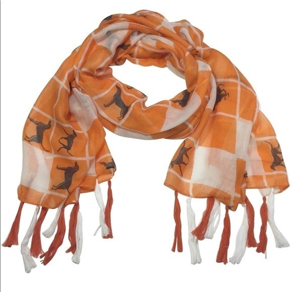 Hound Dog Long Fringe Scarf Tennessee - Picture 1 of 6